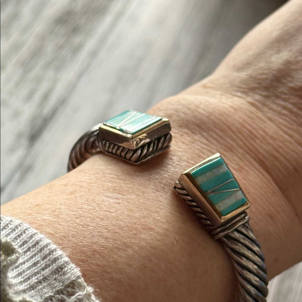 Silver and Turquoise Bracelet - Picture 8 of 13